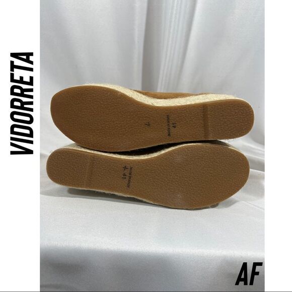 VIDORRETA TEXAN WEDGE BOOT IN CAMEL SUEDE NEW SIZE 41 - Picture 6 of 9